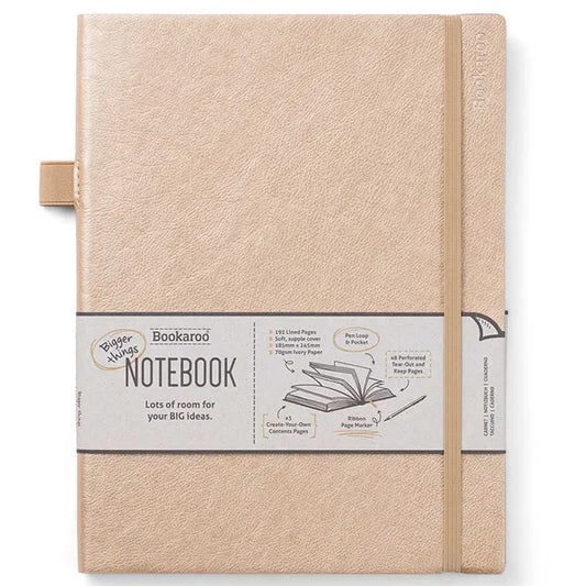 Bookaroo Bigger Things Notebook Journal - Gold