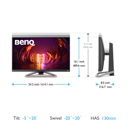 EX2710S - MOBIUZ 1ms IPS 165Hz Gaming Monitor