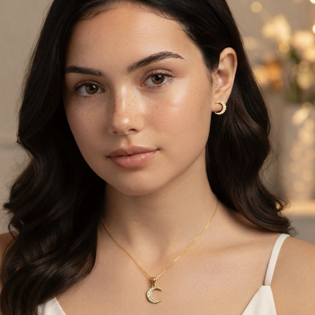 Zirconia Crescent Set