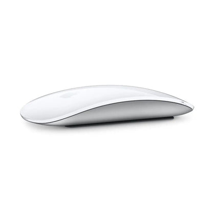 White Apple computer mouse on a white background