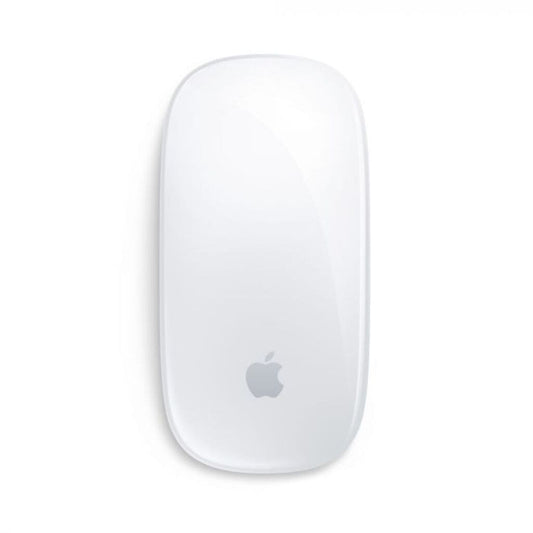 White Apple computer mouse on a white background