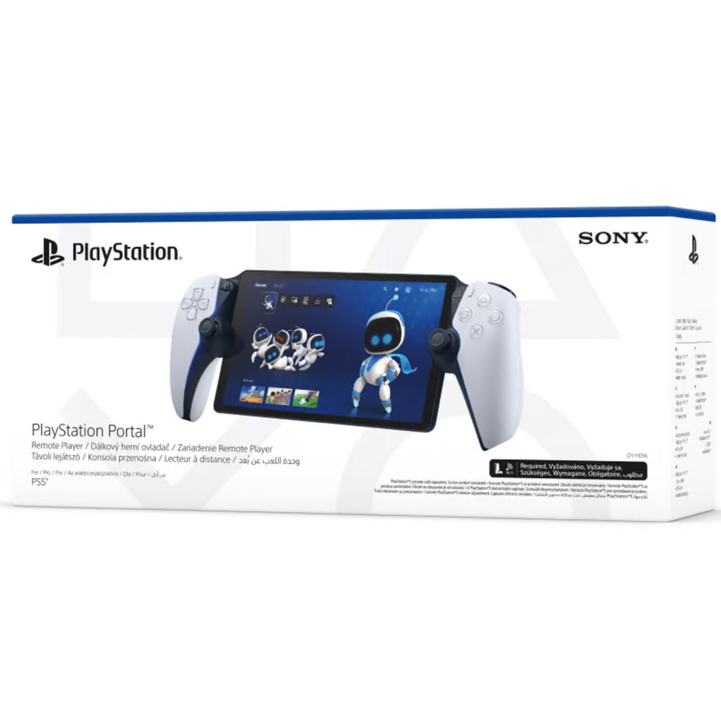 PlayStation Portal remote player packaging with PlayStation and Sony logos.