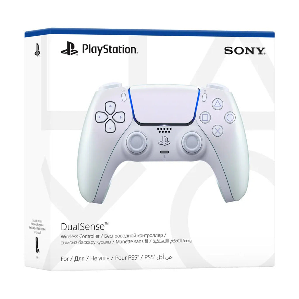PlayStation DualSense controller packaging with Sony branding on a white background