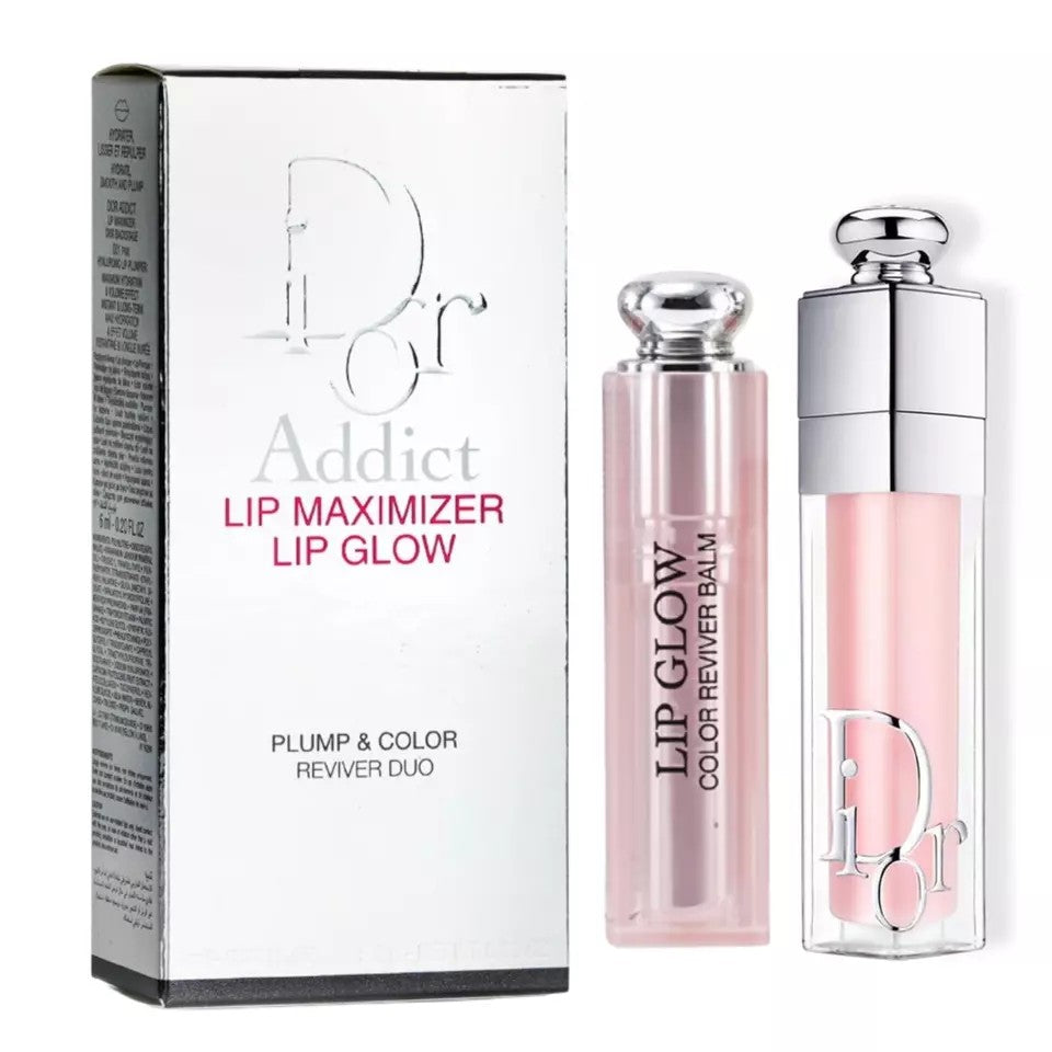 Dior Addict Lip Glow Reviver Duo Travel Collection - 001 Pink & 004 Coral