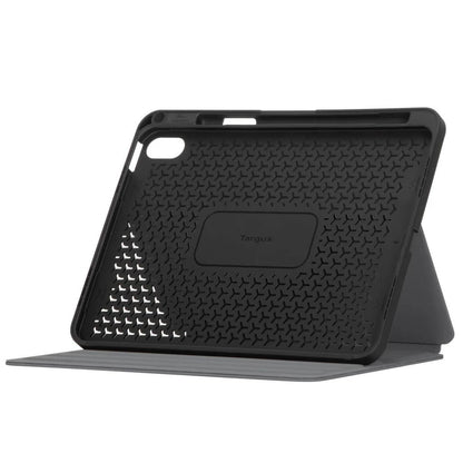 Black textured tablet case on a white background