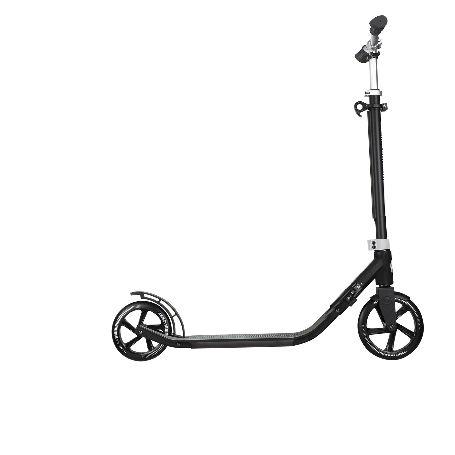 One NL 205-180 Duo: Adjustable 1-Second Folding Scooter for Adults - Lead Grey