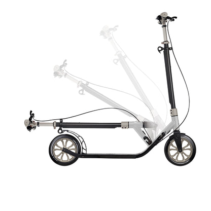 One NL 230 Ultimate: 2-Wheel Scooter with Handbrake for Adults - Titanium/Lead Grey