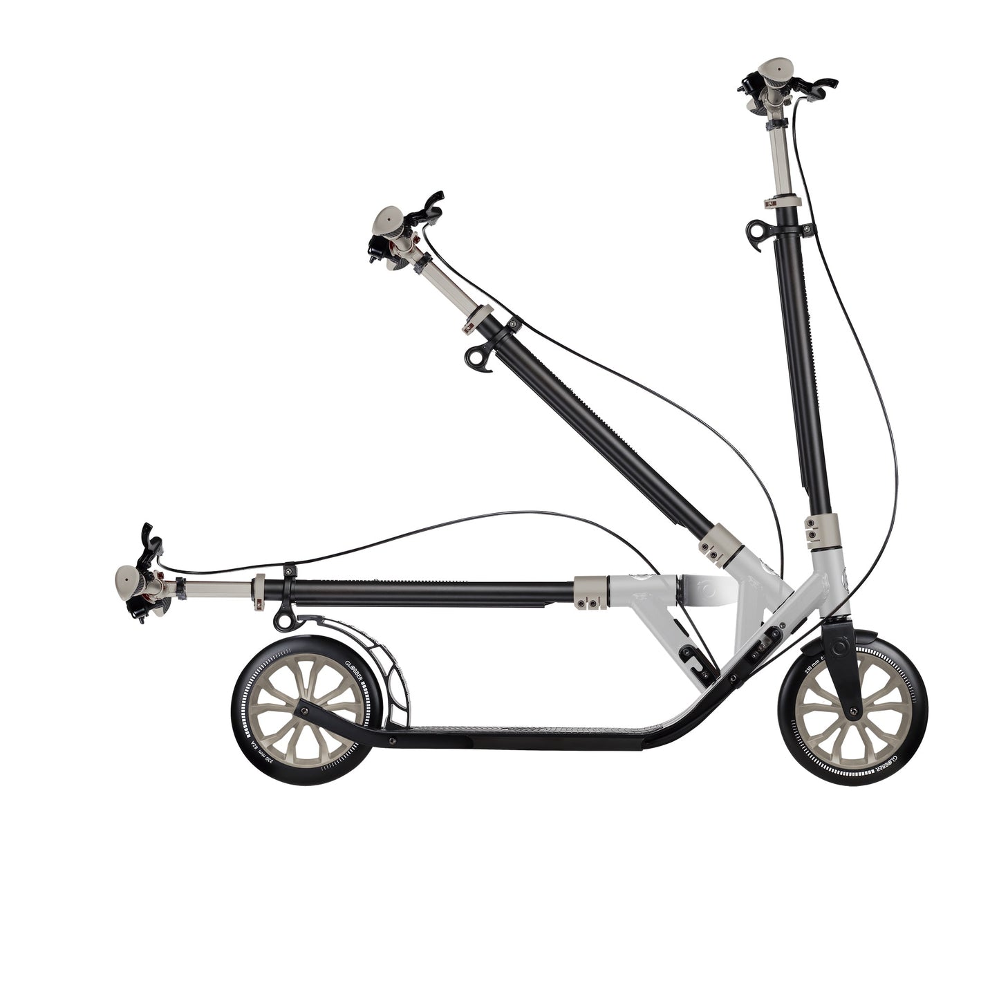One NL 230 Ultimate: 2-Wheel Scooter with Handbrake for Adults - Titanium/Lead Grey