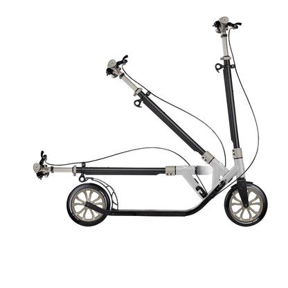 One NL 230 Ultimate: 2-Wheel Scooter with Handbrake for Adults - Titanium/Lead Grey