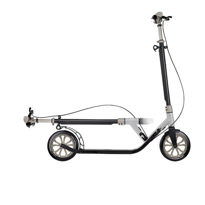 One NL 230 Ultimate: 2-Wheel Scooter with Handbrake for Adults - Titanium/Lead Grey