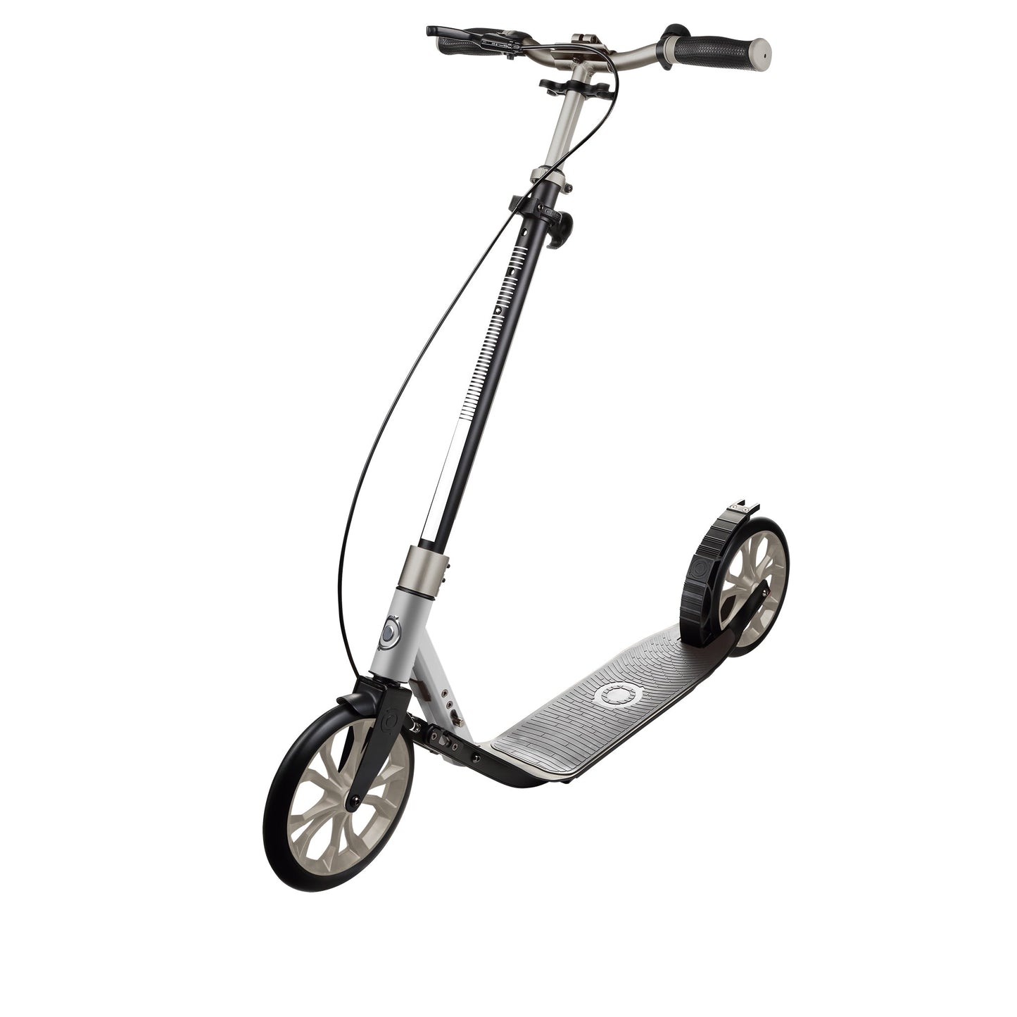 One NL 230 Ultimate: 2-Wheel Scooter with Handbrake for Adults - Titanium/Lead Grey