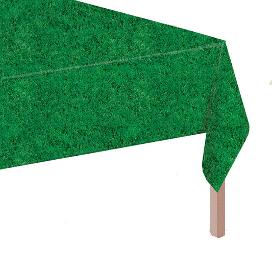 Tee Time Printed All Over Grass Plastic Table Cover