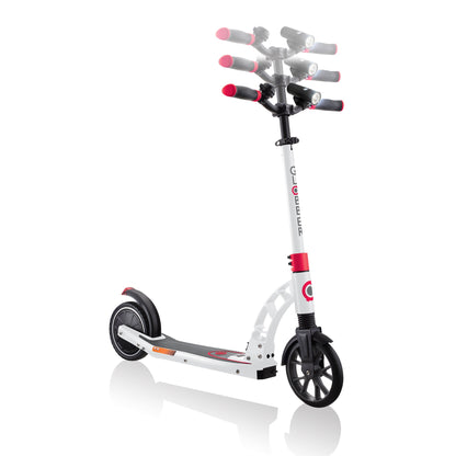One K E-Motion 15 Electric Scooter: Foldable 2-Wheel Electric Scooter for Teens - Red/White