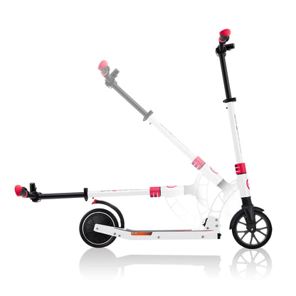 One K E-Motion 15 Electric Scooter: Foldable 2-Wheel Electric Scooter for Teens - Red/White