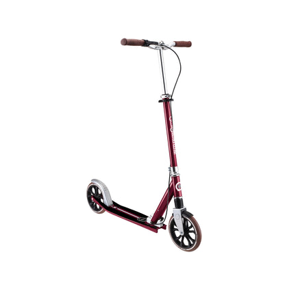 NL 205 Deluxe: Big Wheel Scooter with Handbrake for Kids and Teens - Vintage Dark Red