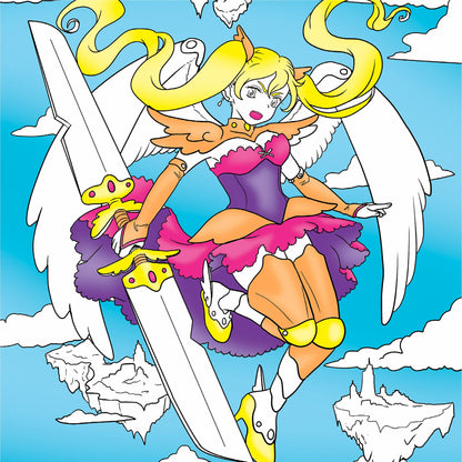 Kaleidoscope Neon Colouring Kit: Manga Art