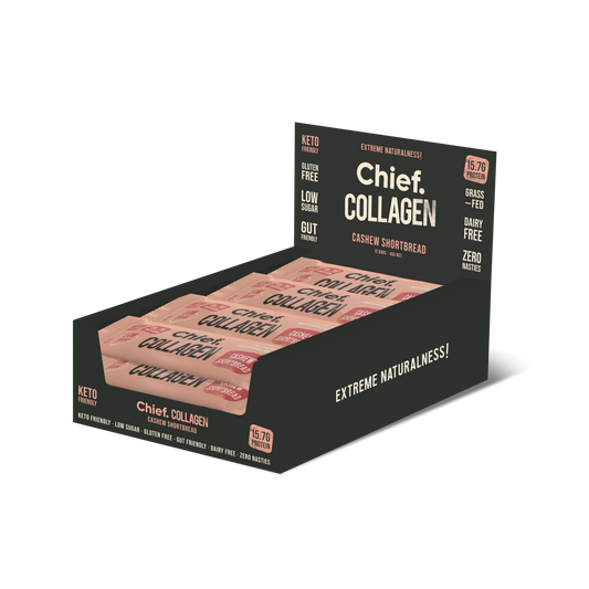 Collagen Cashew Shortbread Protein Bars (12 Bars)