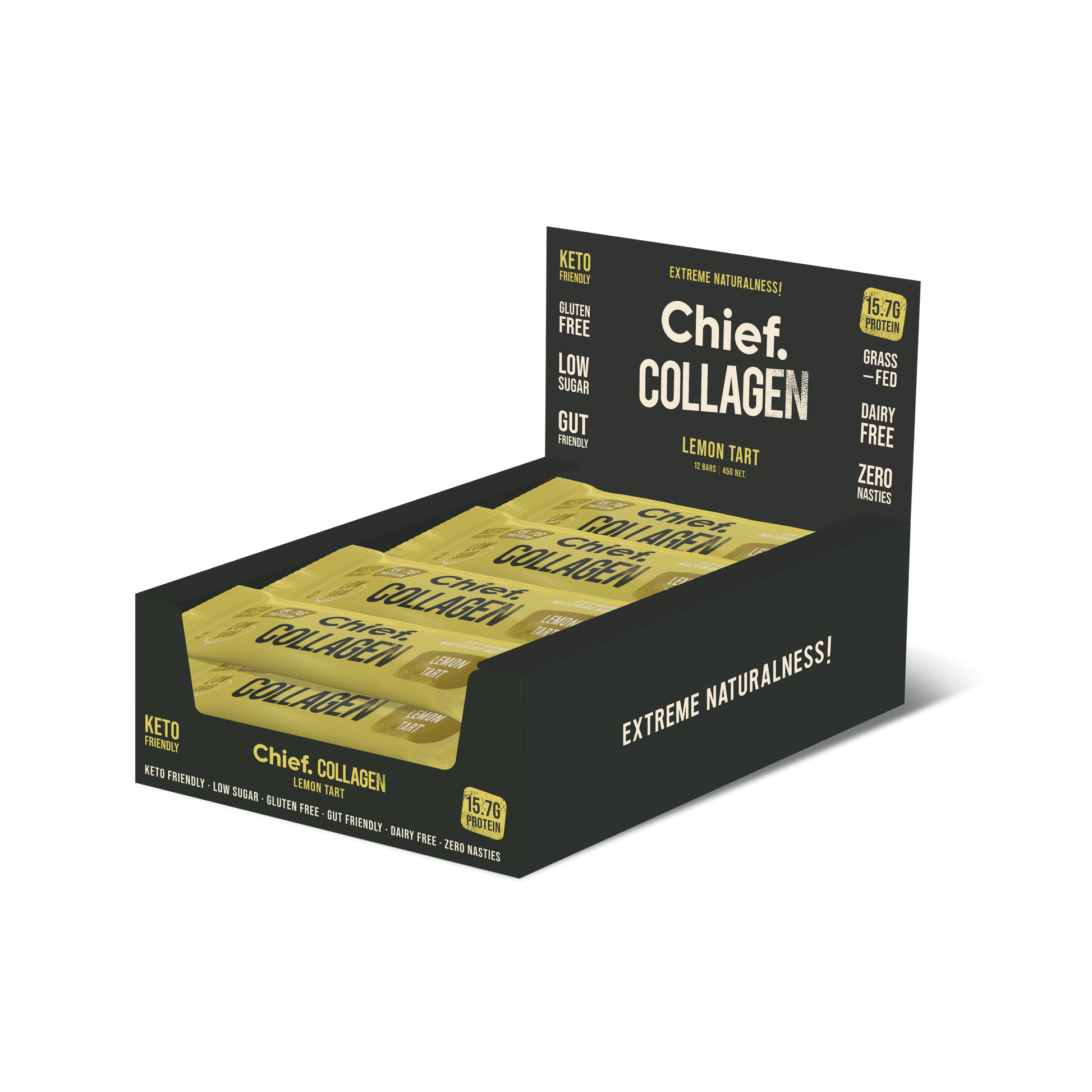 Collagen Lemon Tart Protein Bars (12 Bars)