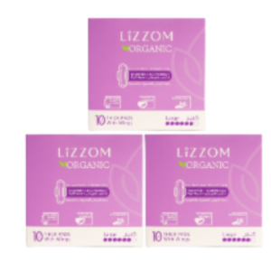 Organic THICK Sanitary Pads - Large (Pack of 3)