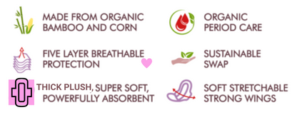 Organic THICK Sanitary Pads - Regular