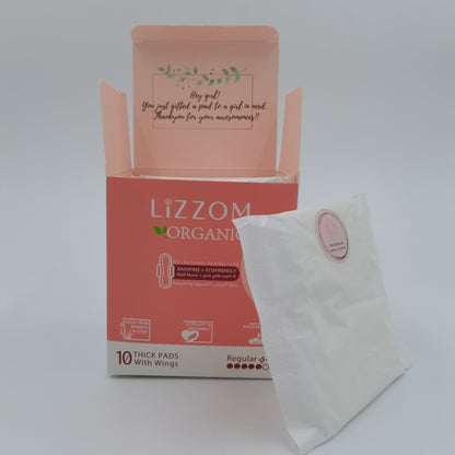Organic THICK Sanitary Pads - Regular (Pack of 2)